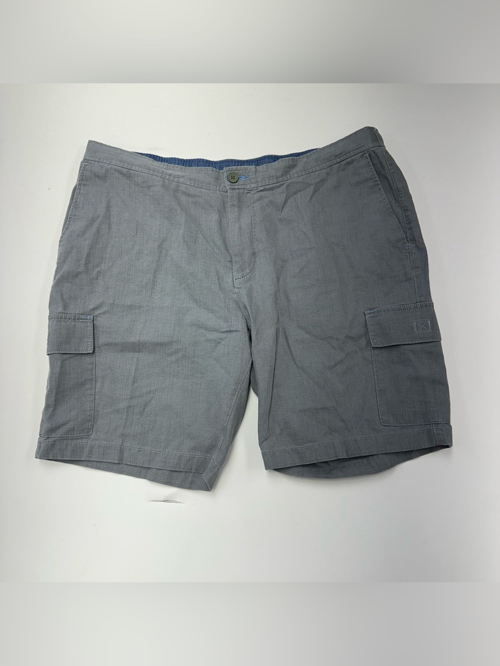 Tommy Bahama LINEN IN PARADISE CARGO 9-Inch Shorts Men’s 2XL Gray ELASTIC WAIST